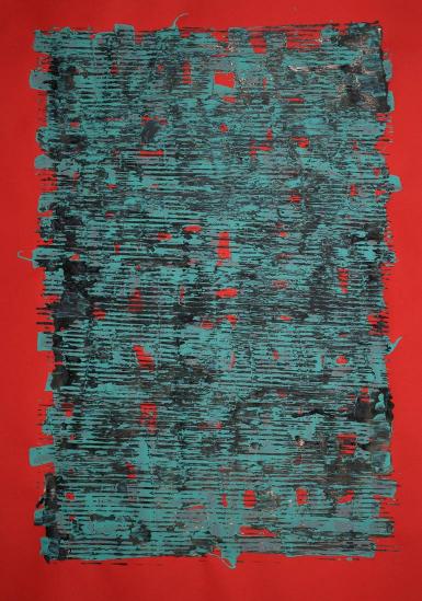 Turquoise Circuit BoardPainting